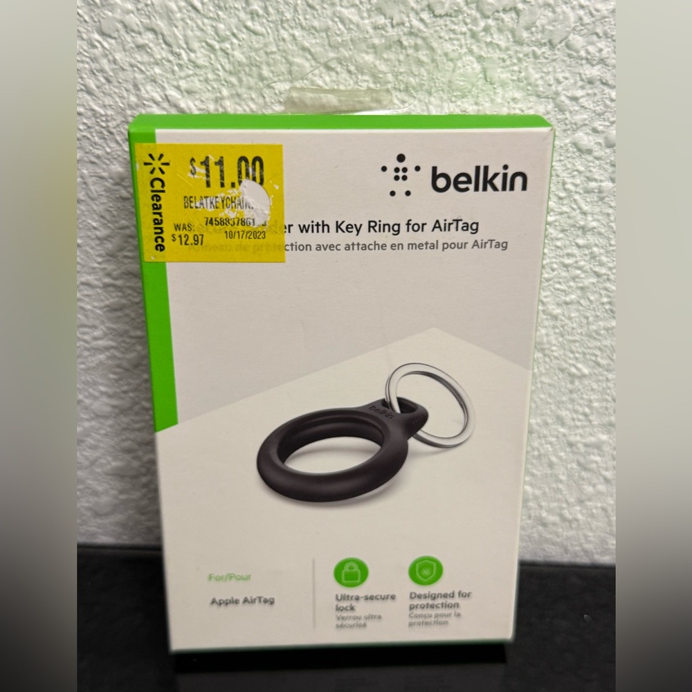 Belkin Key Ring Holder for AirTag - Black